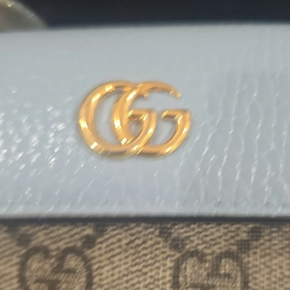 Gucci Blue and Tan Women's Key Wallet - Picture 4 of 5